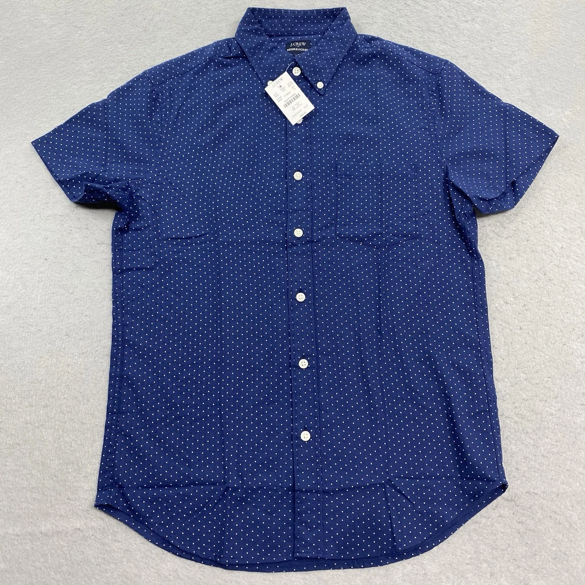 Polka Dot Blue Casual Button-Down Shirts for Men for sale | eBay
