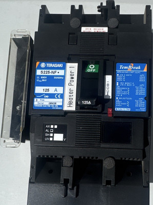 Terasaki S225-NF MCCB Circuit Breaker 3-Pole 125A 690V Push to Trip