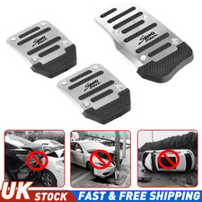 3x Silver Car Pedal Covers Manual Transmission for BMW Mini Cooper Audi A3 12V