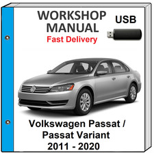 VOLKSWAGEN PASSAT 2011 - 2020 SERVICE REPAIR WORKSHOP MANUAL ON USB