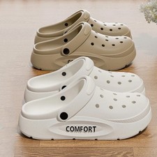 Women's Men's Slippers Summer Anti-Slip Couple Hollow Covered Toe Indoor Outdoor
