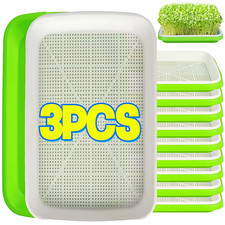 Microgreens Seed Seedling Tray Sprouts Hydroponics Germinator Sprouter 3 Set