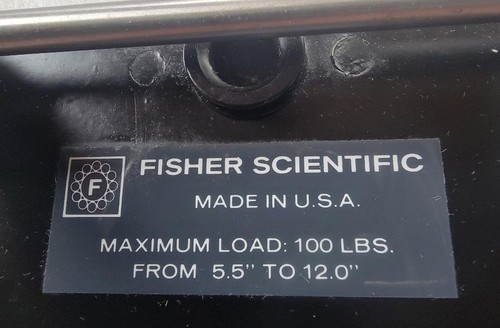 Fisher Scientific Laboratory Jack/Lift 100lb Capacity / USA Made