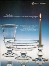 Val St. Lambert Gardenia Lead Crystal Tableware 1981 Print Ad