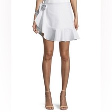 Cinq a Sept Luella Women s 0 White Ruffle Wrap Skort Skirt
