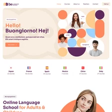 Language School Websites Design for Sale with Free VPS Web Hosting