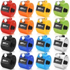 16 Pcs Handheld Clicker Counter 4 Digit Mechanical Tally Counter Assorted Col...