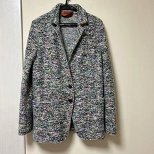 Missoni Women 2XL Orange Tag Tailored Jacket Multi-Color Luxury Elegant Unique