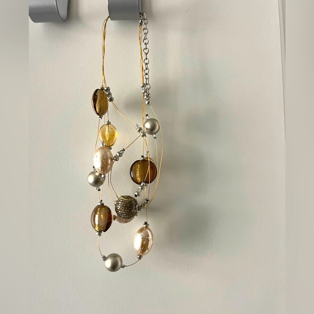 Chico's Multi-Stranded Beaded Boho Statement Neck… - image 1