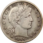 1897 Barber Half Dollar 50C, Very Fine VF+