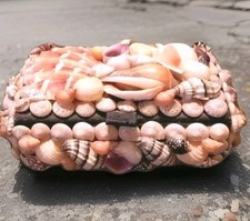 Jewelry Box Covered In Shells. 5 By 3.75 Inch...
