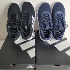 adidas Men's Cloudfoam Flex Laces Wide Fit Shoes Navy or Black - PICK SIZE