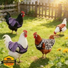 ZHENYOUBML Chicken Saddles 3pk, Hen Apron Back Protector, Adjustable Strap