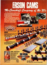 1980s Vintage Sig Erson Cams Print Ad Poster Performance Engine Parts Pepsi City
