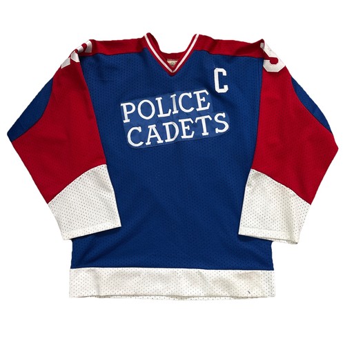 Vtg Michigan Police Cadets Hockey Jersey Size Large Bob McCarthy Athletic Wear