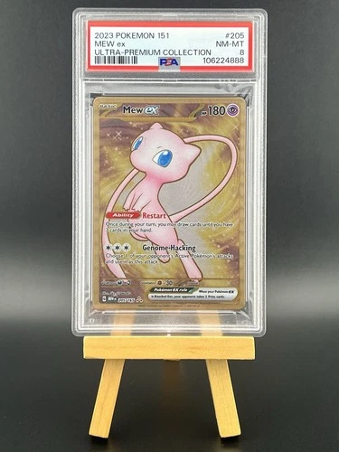 PSA 8 NM-MT Graded Pokemon 2023 Gold Metal Mew ex 205/165 S&V 151 UPC Promo