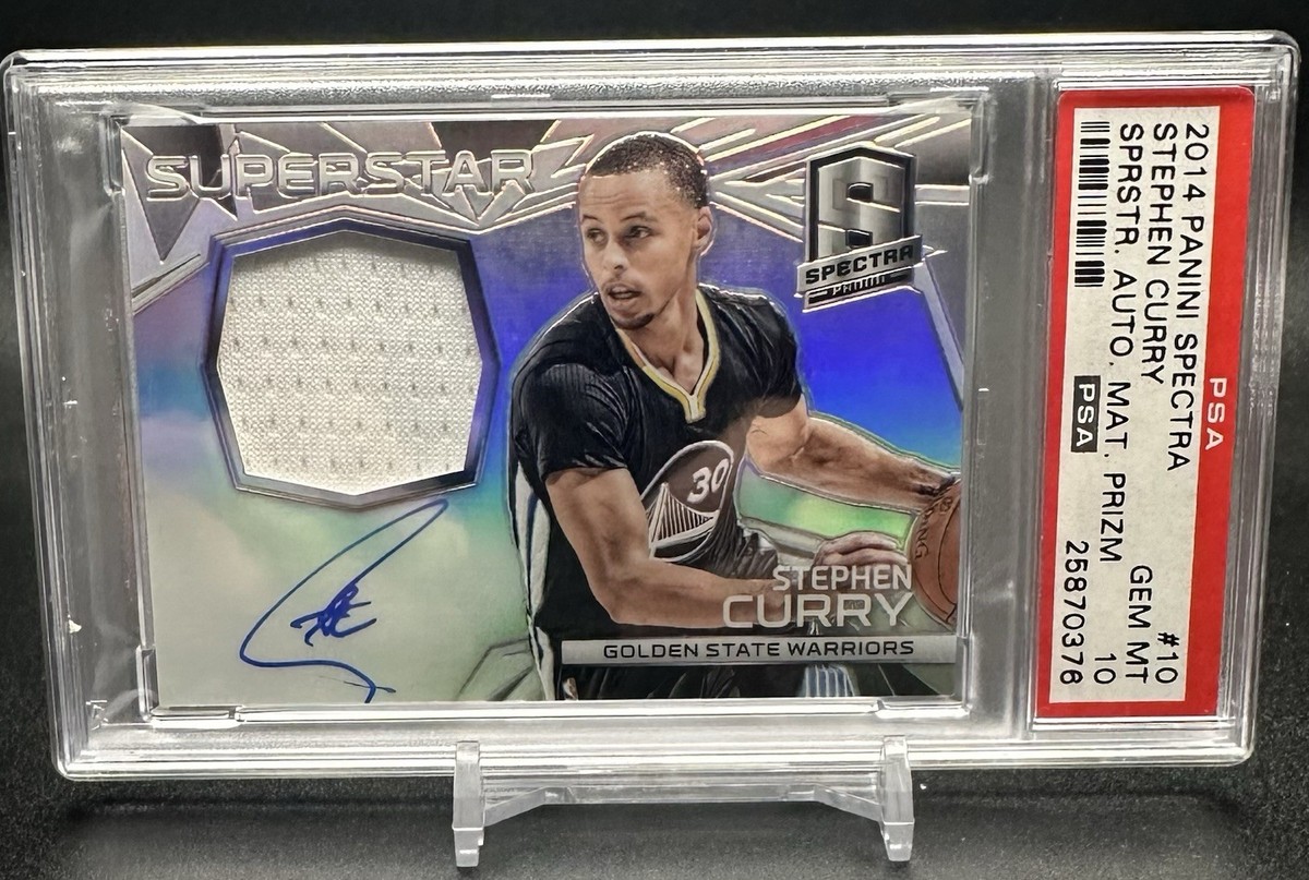 その他 STEPHEN CURRY /25 Hyper Photon SPECTRA Stephen Curry 2014 Spectra Superstar Prizm GAME USED AUTO /35 PSA