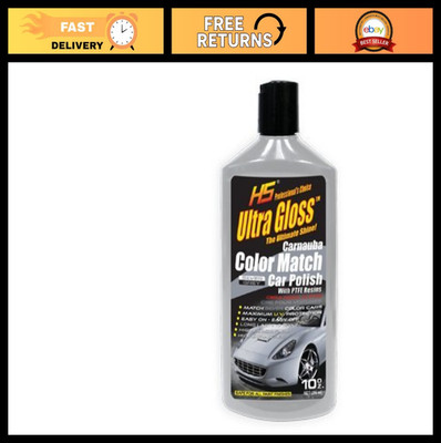 UltraGloss Car Polish with PTFE - Color Match, 10 oz, Professional Quality, Silv