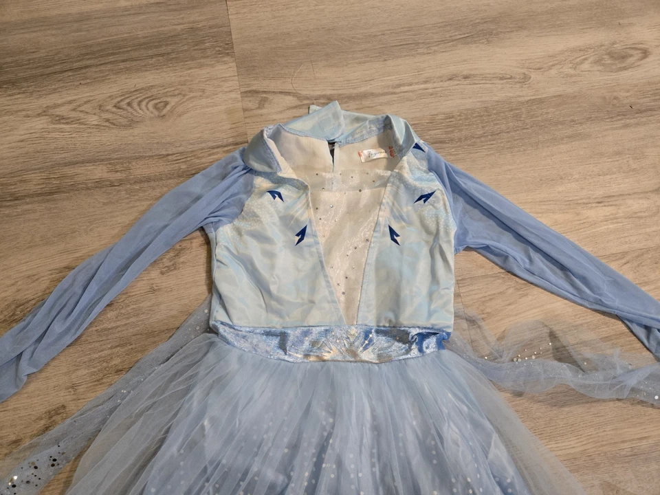 Niña Frozen’s Elsa Reina del Hielo Disfraz Vestido Princesa Talla 140 CM, US 10 Halloween Foto 3 de 4