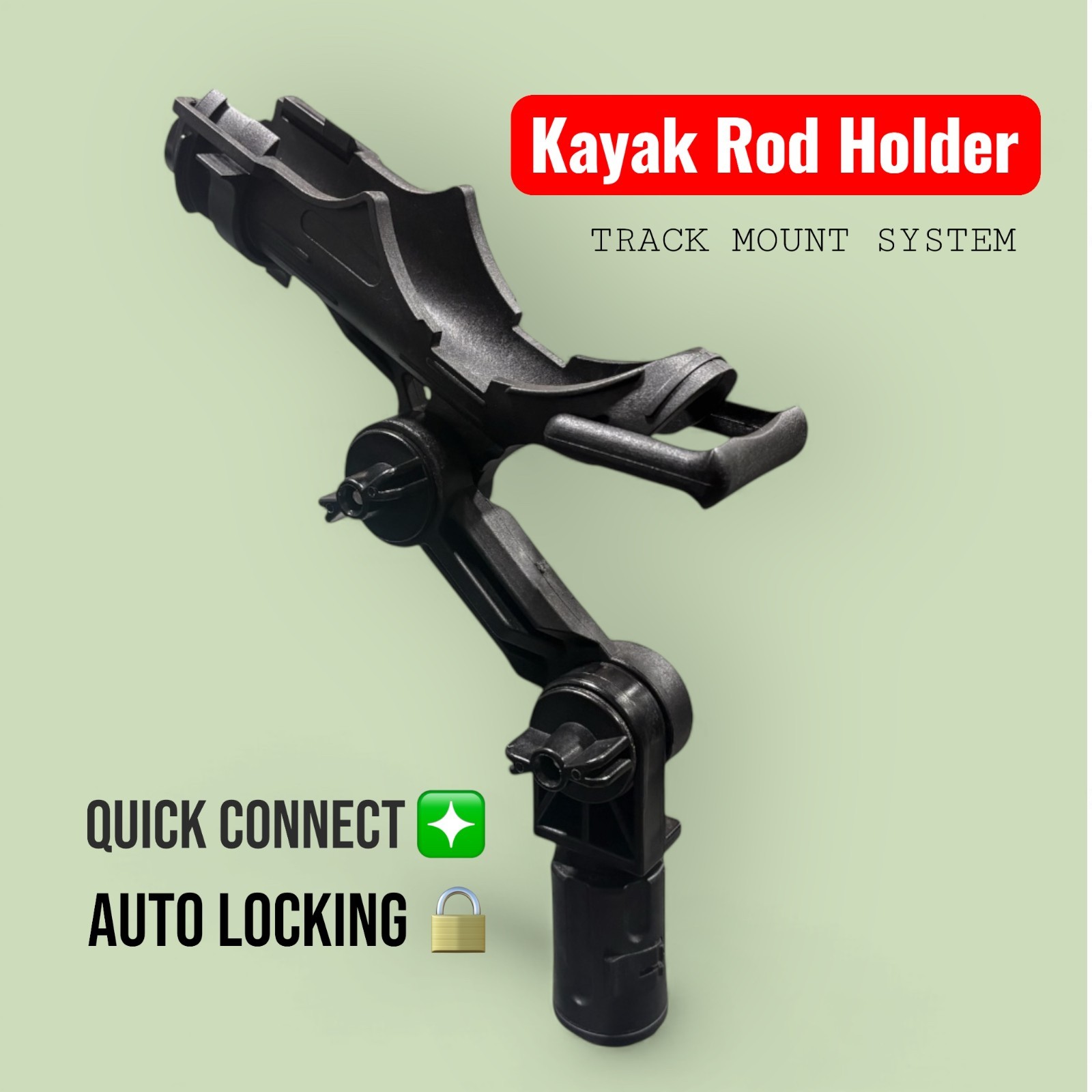 Kayak Adjustable Rod Holder with Extension Arm