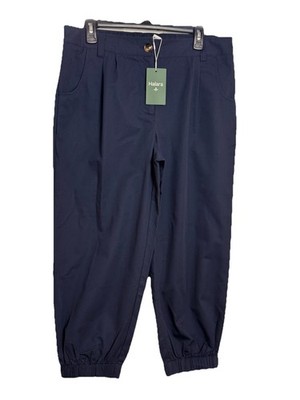 Halara NEW Mid Rise Casual Cotton Joggers with Pockets Navy Size Large Petite