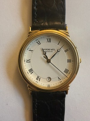 Raymond Weil Geneve Gold Tone Watch Ref 5531 Quartz WORKING GOOD CONDITION