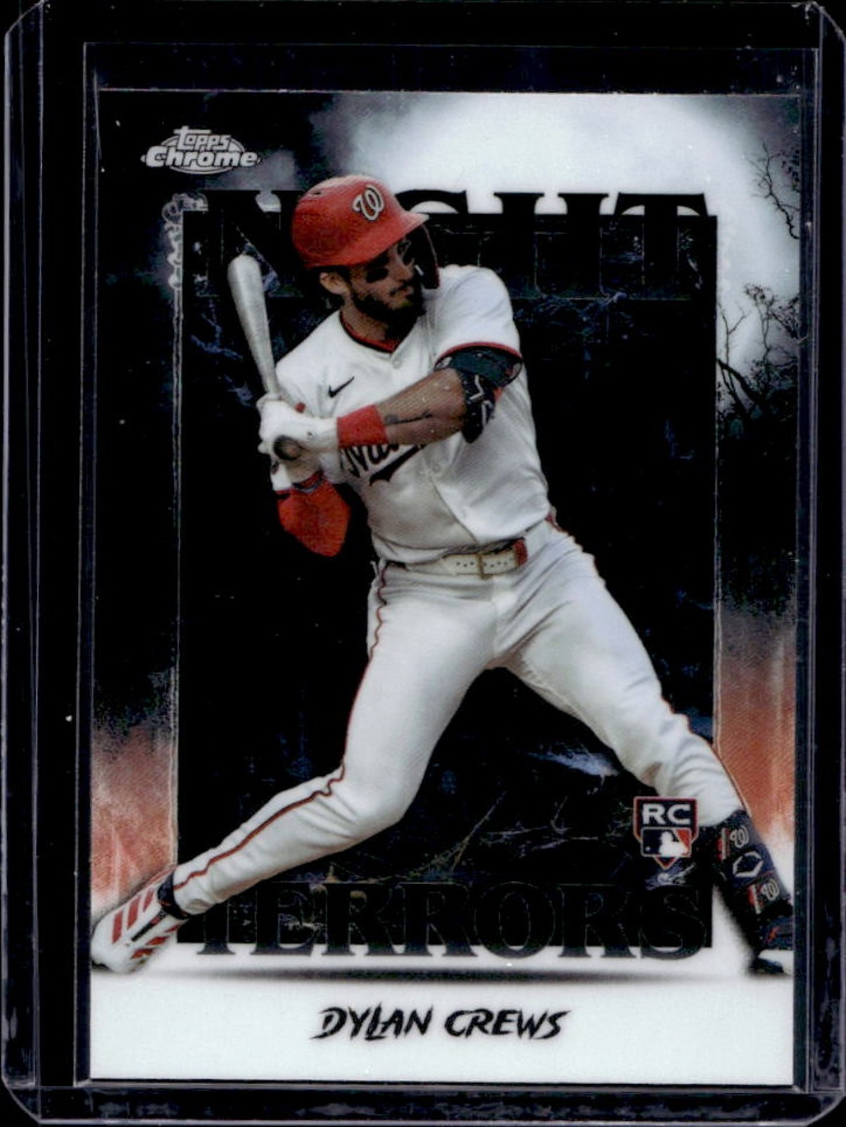 2025 Topps Chrome Update Dylan Crews Night Terrors RC Rookie #NT-13 Nationals