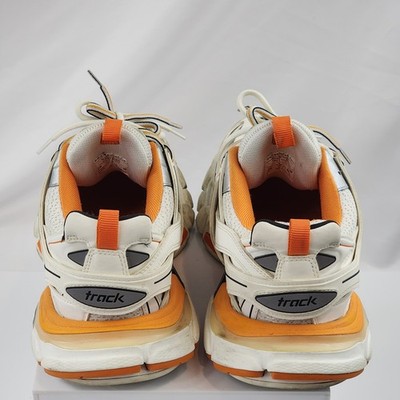 バレンシアガ トラック ホワイト&オレンジ balenciaga track39 Balenciaga Tracks-White Orange Size (39) | eBay