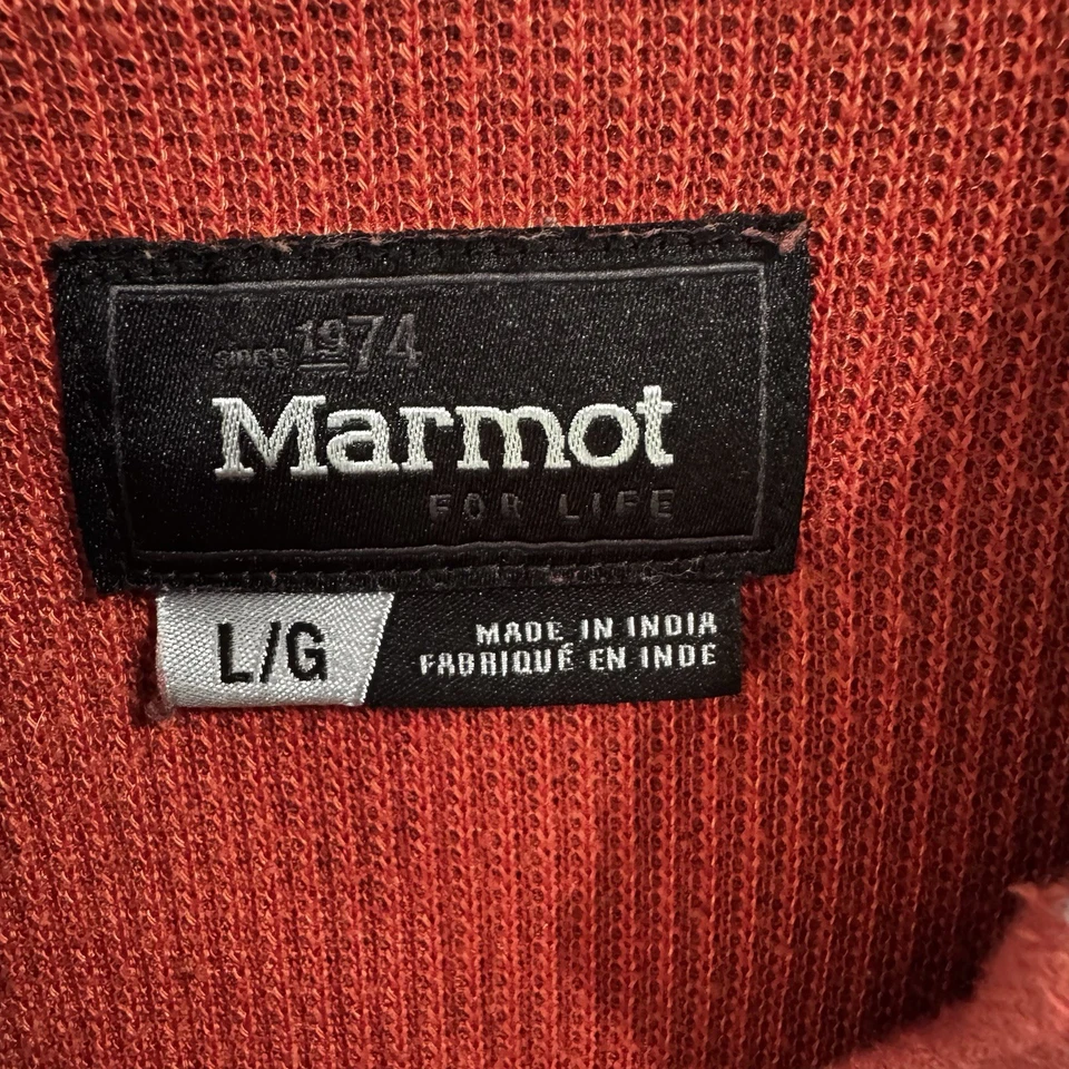 Camisa grande térmica de franela Marmot para mujer sudadera con capucha chamarra senderismo camping al aire libre Foto 2 de 4