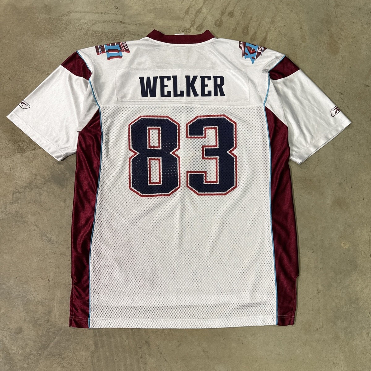 New England Patriots Jersey Mens XL NFL White Wes Welker Super