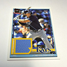 Topps 2026 1991 Topps Baseball Relics Carson Williams Rays RC MEM #91R-CW