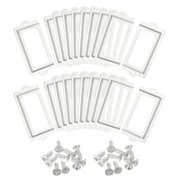 Metall-EtikettenträGer 70X33Mm 60 Stk. FüR Dateikartenrahmen, Silber