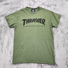 Thrasher Shirt Mens S Green Skateboard Magazine Graphic Tee T-Shirt Streetwear