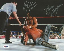 Brutus The Barber Beefcake & Honky Tonk Man Signed WWE 8x10 Photo PSA/DNA COA