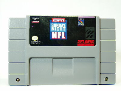 ESPN Sunday Night NFL cart ....  SNES Super Nintendo