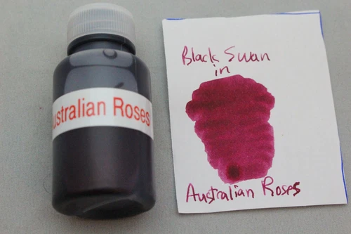 NOODLERS FOUNTAIN PEN INK BLACK SWAN AUSTRALIAN ROSES 30ML