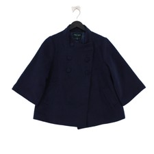 Fever London Women's Coat Uk 10 Blue Polyester With Viscose Overcoat