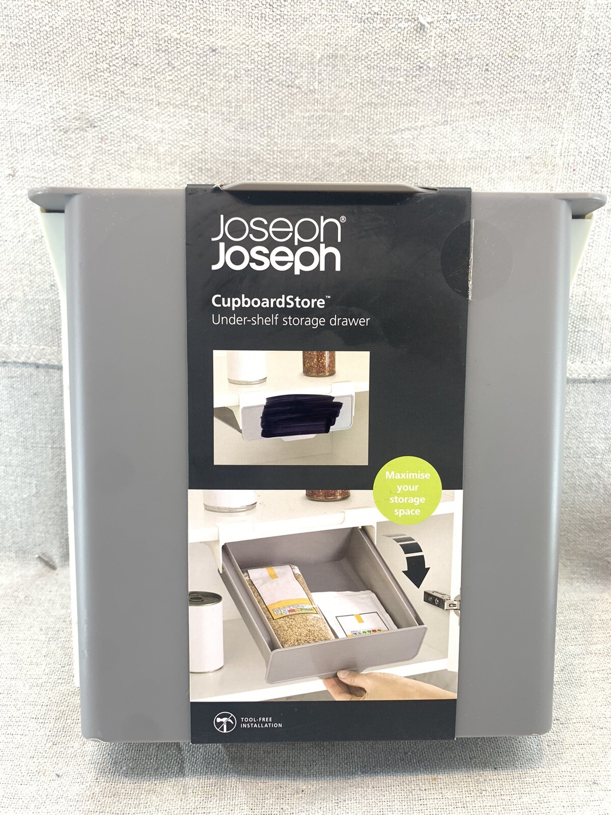NEW Joseph Joseph Cupboard Store UnderShelf Pull Out Drawer Storage