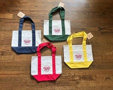 Trader Joe  s Blue, Green, Yellow, Red Pick Your Color Mini Canvas Tote Bag NWT