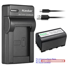 Kastar Battery Slim Charger for Leica GEB221 & Leica TS09 TS11 Total Station