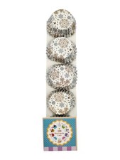 100 Mini Cupcake Cases Baking Muffin Cake Petits Fours Snowflake Pattern