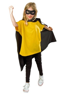 Superheld Umhang Kinder Kostüm Comic Hero Outfit Cape Kutte Jungen Mädchen