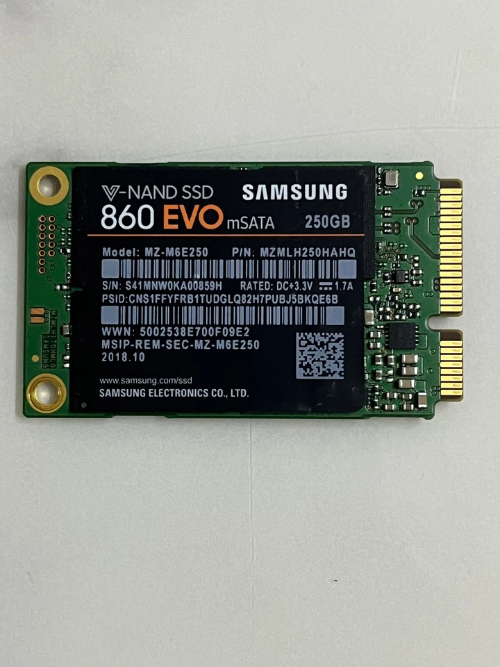 Samsung MZ-M6E250BW 860 EVO mSATA 250GB Solid State Drive For Dell Lenovo Laptop - Image 2 of 4