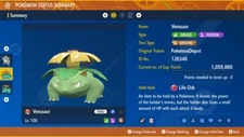 6IV Shiny Venusaur Pokemon Scarlet and Violet *SAME DAY*