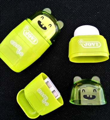 Doppel Anspitzer "JOVI Combo* mit Radiergummi und Abfalldose