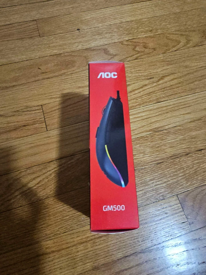 AOC RGB GM500 Black 8 Keys Buttons USB basic Wired Gaming Mouse - Image 3 of 4