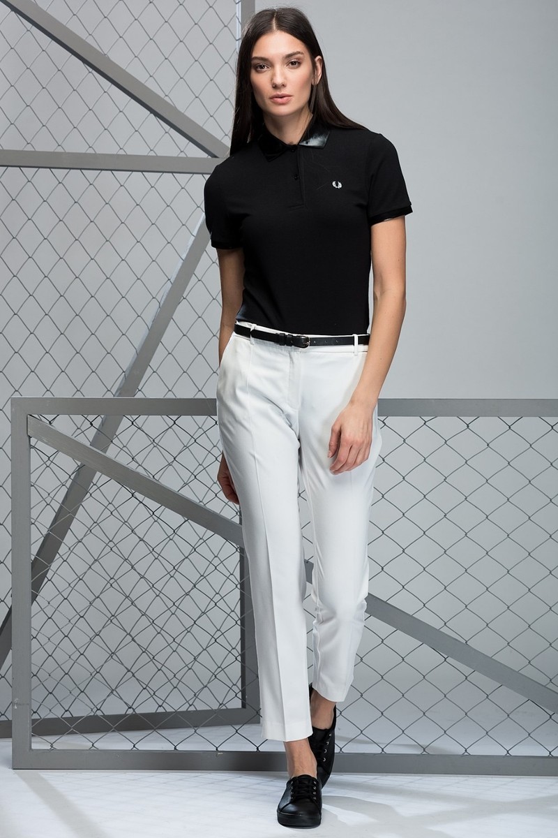 Fred Perry Women Vinyl Collar Polo Shirt Sizes: 8UK / UK10 / UK14