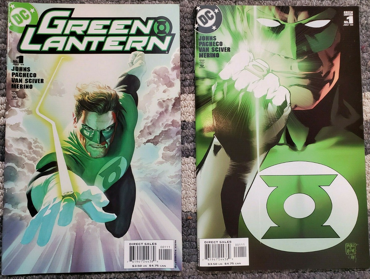 Green Lantern #1 & #1 variant Alex Ross cover, Justice League, NM
