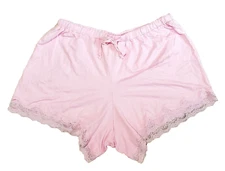 Ruby Ribbon Women Lounge Sleep Pajama Shorts Casual Lace Trim Pink XS/S