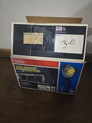 #ad Vintage Malibu Intermatic 6 Low Voltage Floodlight Set LV2076T12 Open Box $79.95